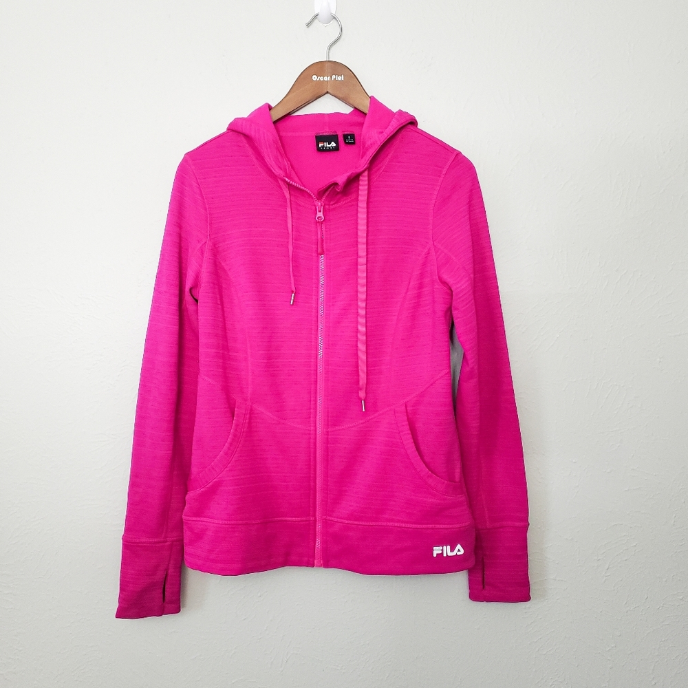 Pink Fila Sport Zip Up Hoodie